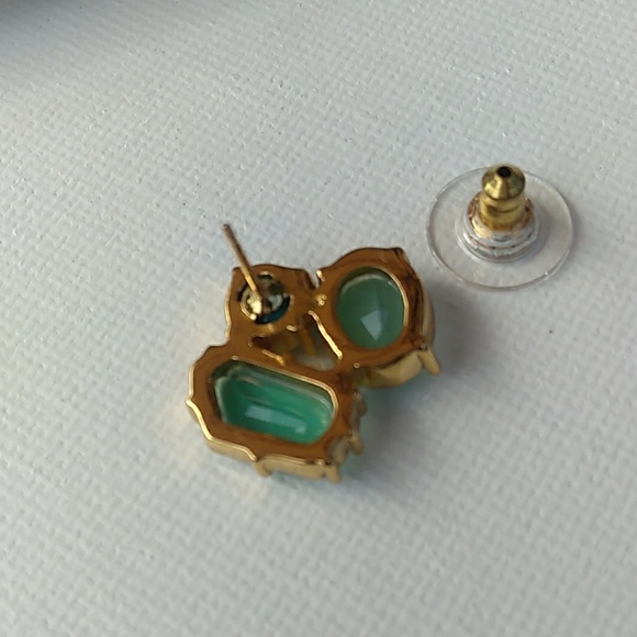 🆕 NWT Kate Spade 14K GF Turquoise Green Stone - Picture 7 of 8